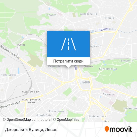Карта Джерельна Вулиця