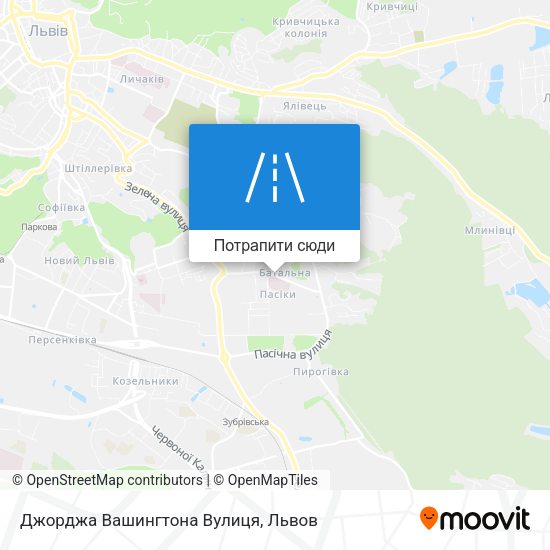 Карта Джорджа Вашингтона Вулиця