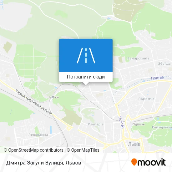 Карта Дмитра Загули Вулиця