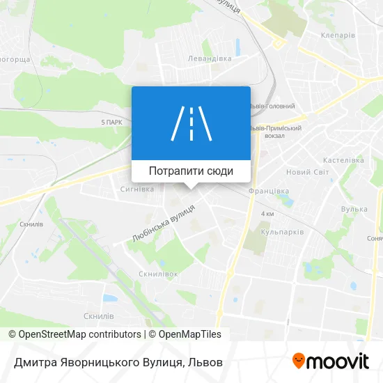 Карта Дмитра Яворницького Вулиця
