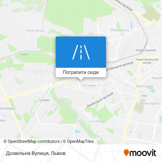 Карта Дозвільна Вулиця