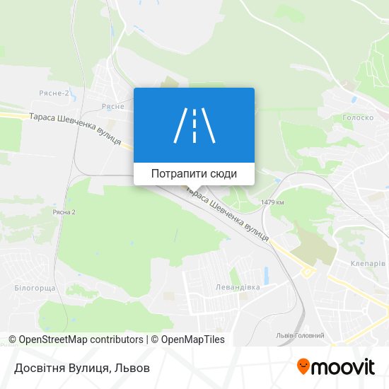 Карта Досвітня Вулиця
