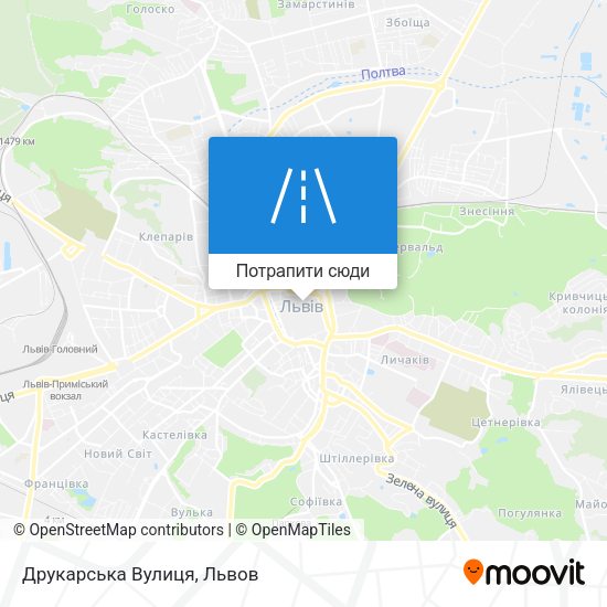 Карта Друкарська Вулиця