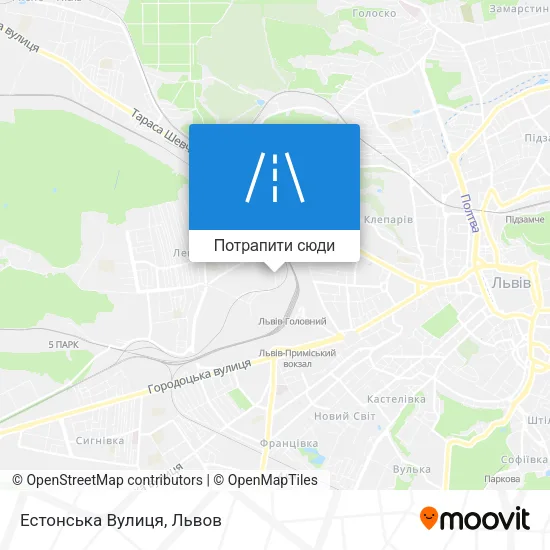 Карта Естонська Вулиця