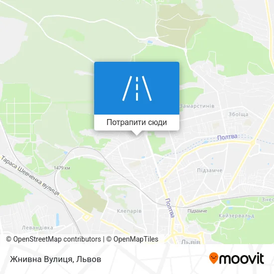 Карта Жнивна Вулиця
