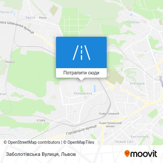 Карта Заболотівська Вулиця
