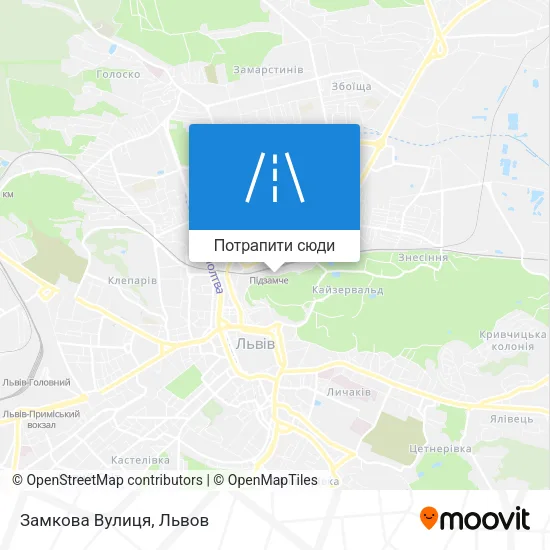 Карта Замкова Вулиця