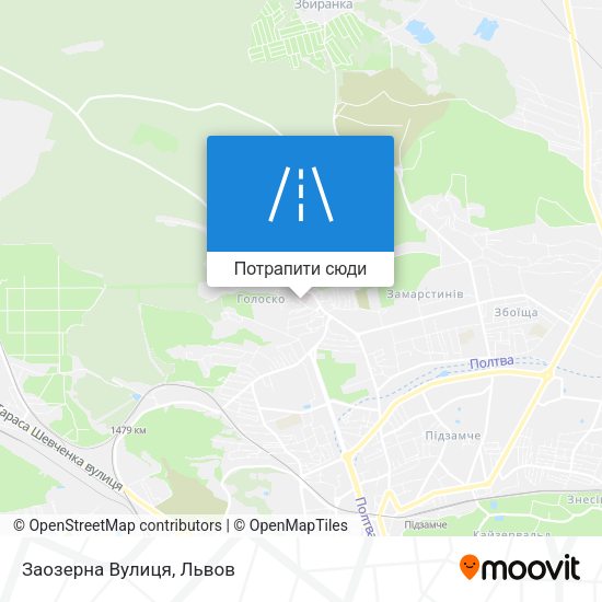 Карта Заозерна Вулиця