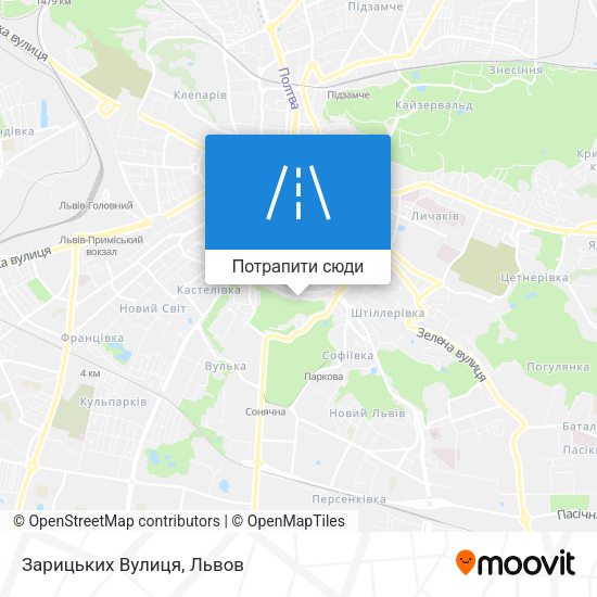 Карта Зарицьких Вулиця