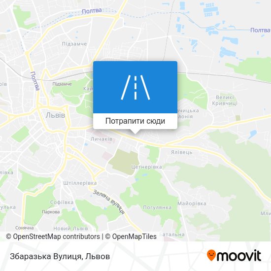 Карта Збаразька Вулиця