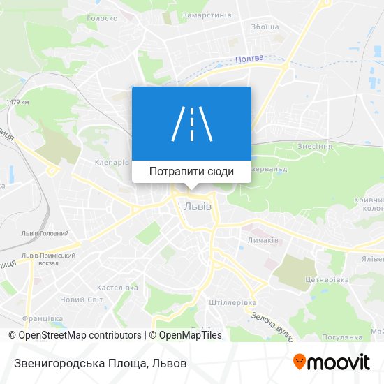 Карта Звенигородська Площа