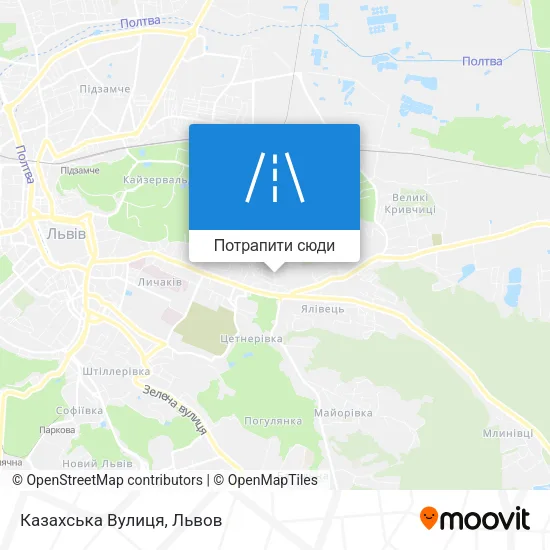 Карта Казахська Вулиця