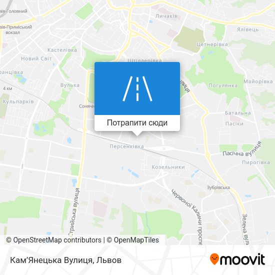 Карта Кам’Янецька Вулиця