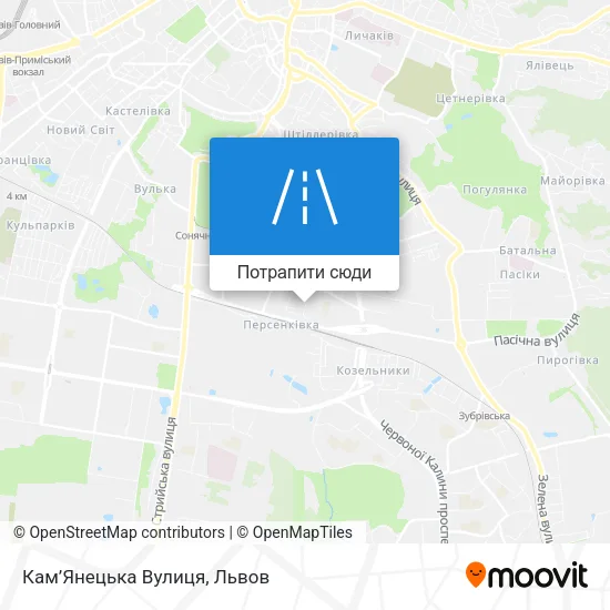 Карта Кам’Янецька Вулиця