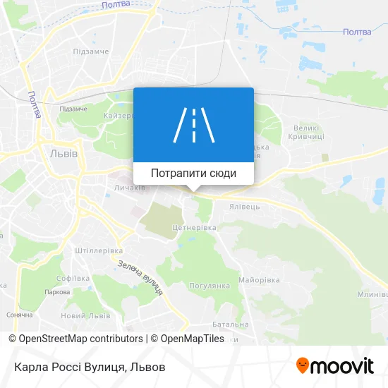 Карта Карла Россі Вулиця