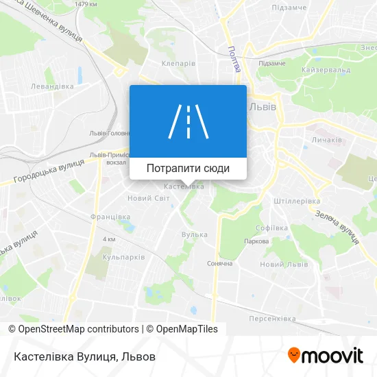 Карта Кастелівка Вулиця