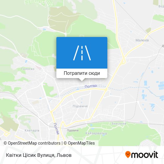 Карта Квітки Цісик Вулиця