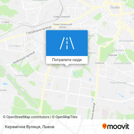 Карта Керамічна Вулиця