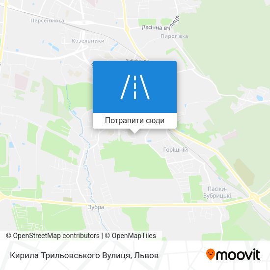 Карта Кирила Трильовського Вулиця
