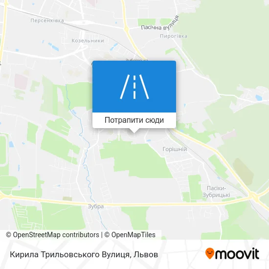 Карта Кирила Трильовського Вулиця