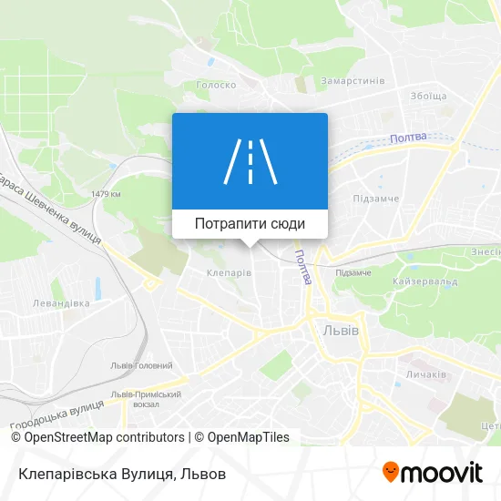 Карта Клепарівська Вулиця