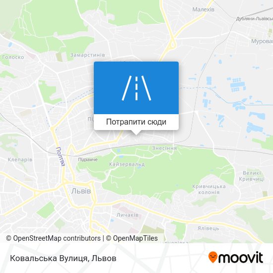 Карта Ковальська Вулиця