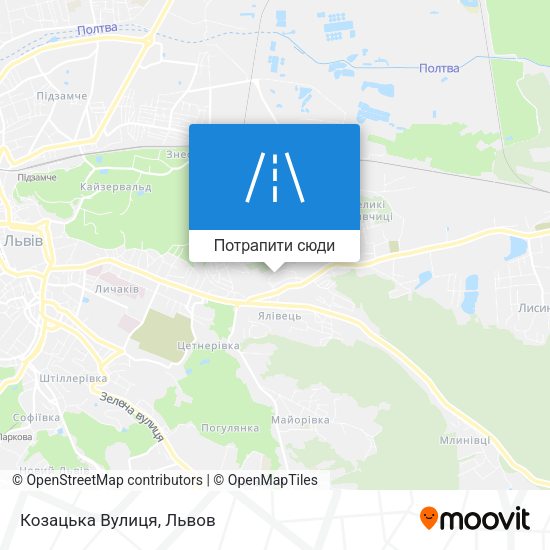 Карта Козацька Вулиця