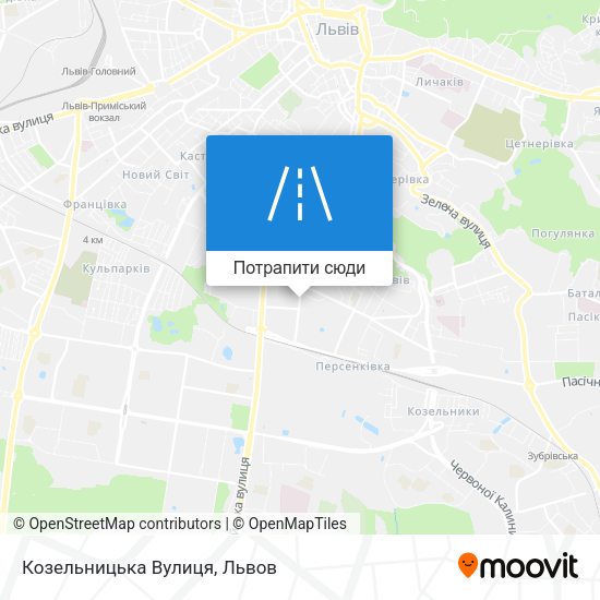 Карта Козельницька Вулиця
