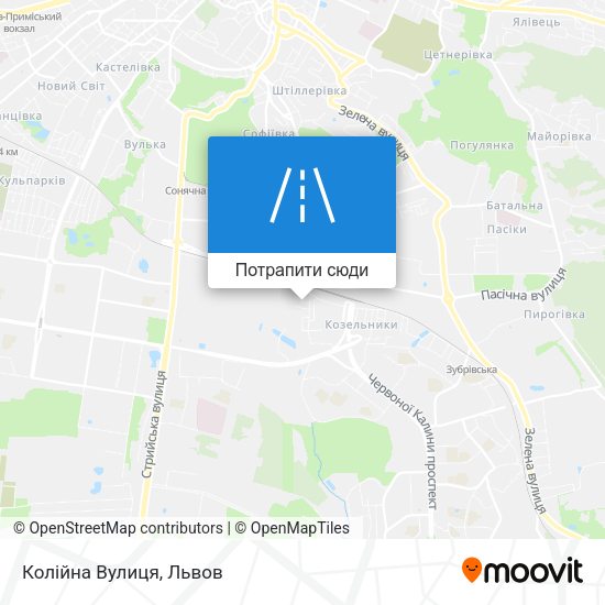 Карта Колійна Вулиця