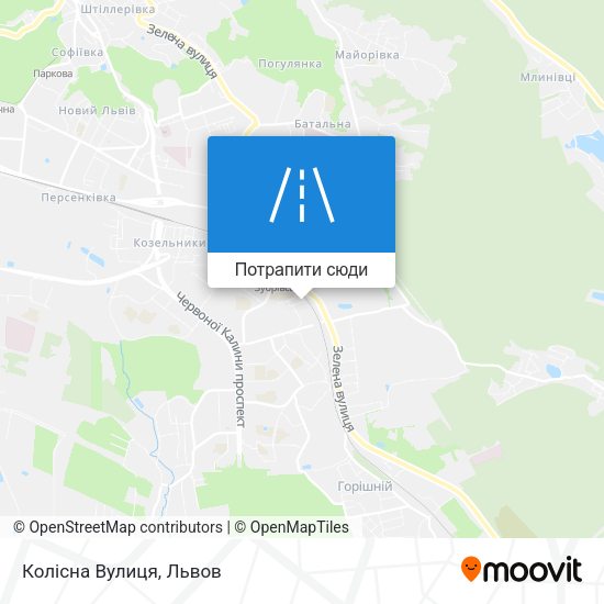 Карта Колісна Вулиця