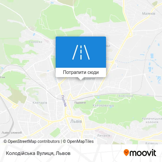 Карта Колодійська Вулиця