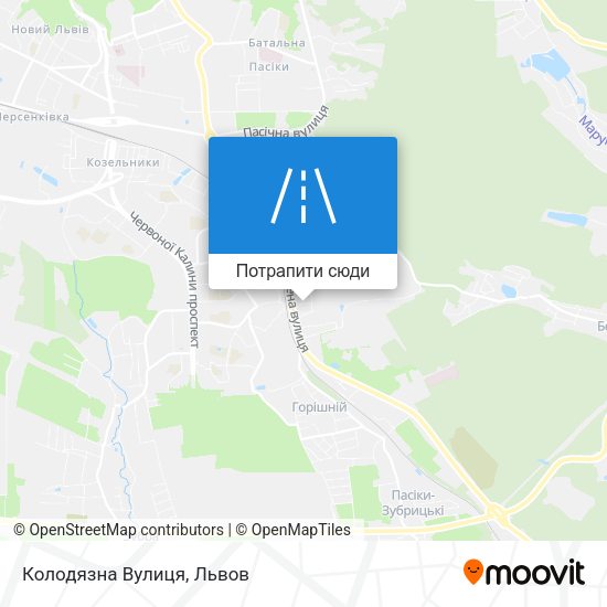 Карта Колодязна Вулиця