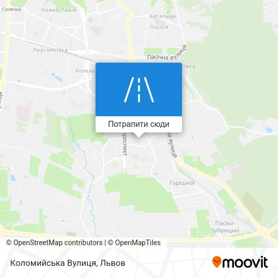 Карта Коломийська Вулиця