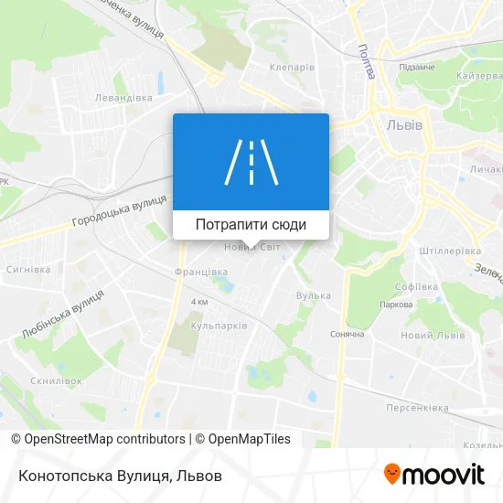 Карта Конотопська Вулиця