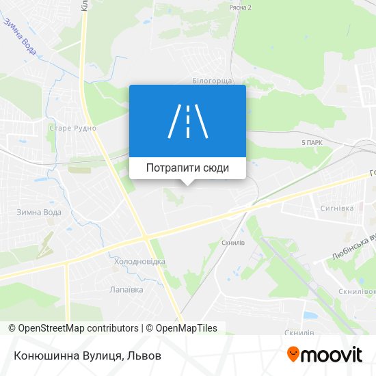 Карта Конюшинна Вулиця