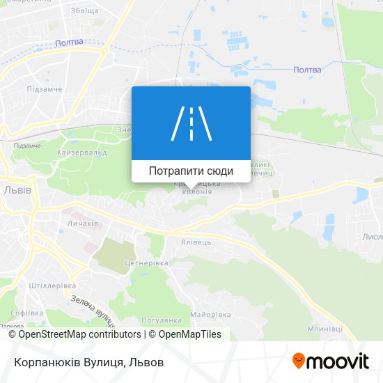 Карта Корпанюків Вулиця
