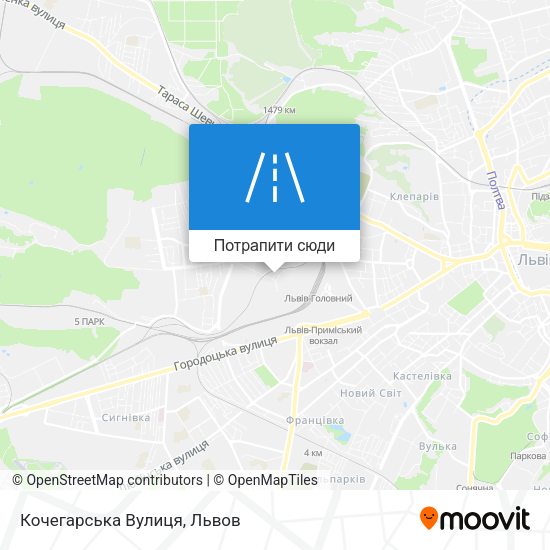Карта Кочегарська Вулиця