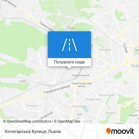 Карта Кочегарська Вулиця