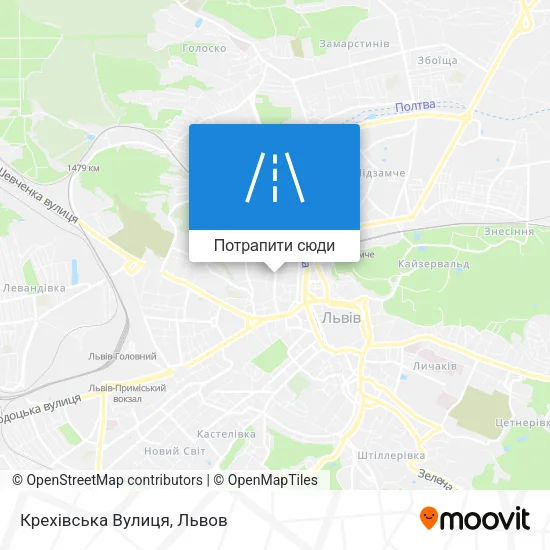 Карта Крехівська Вулиця