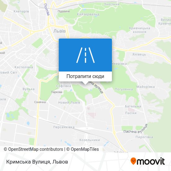 Карта Кримська Вулиця