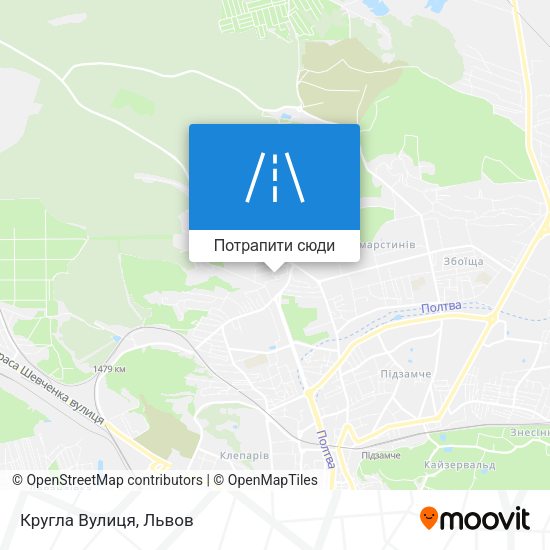 Карта Кругла Вулиця