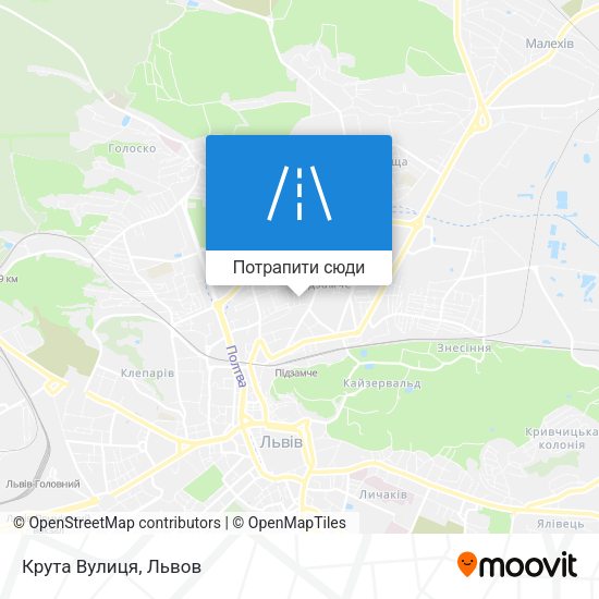 Карта Крута Вулиця