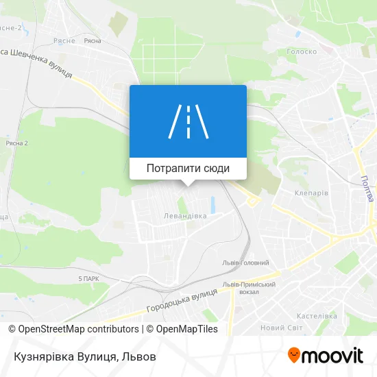 Карта Кузнярівка Вулиця