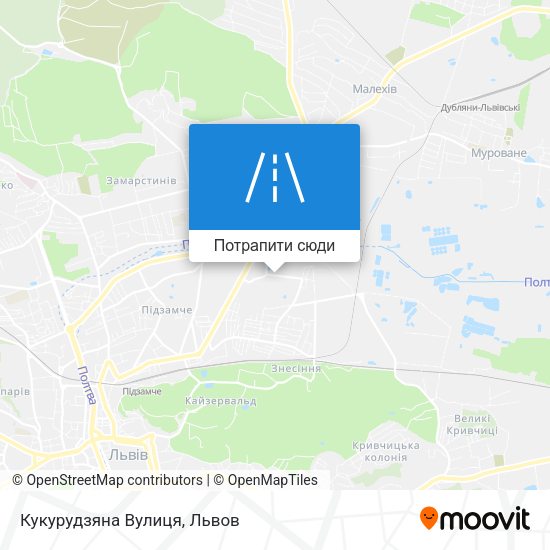 Карта Кукурудзяна Вулиця