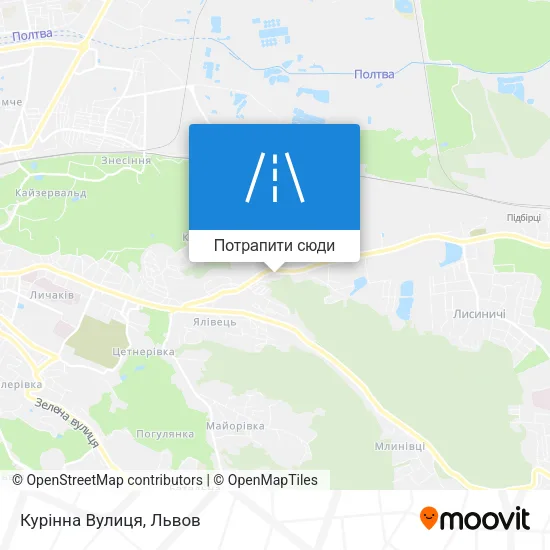 Карта Курінна Вулиця