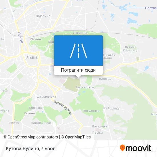Карта Кутова Вулиця