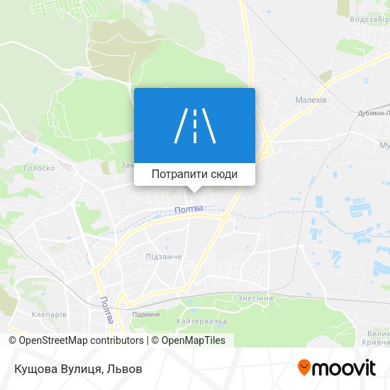Карта Кущова Вулиця