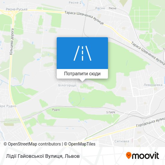 Карта Лідії Гайовської Вулиця
