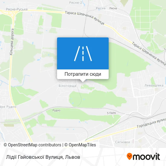 Карта Лідії Гайовської Вулиця