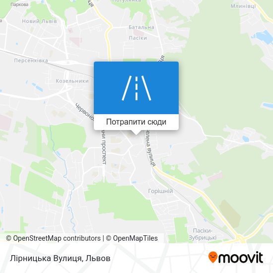 Карта Лірницька Вулиця